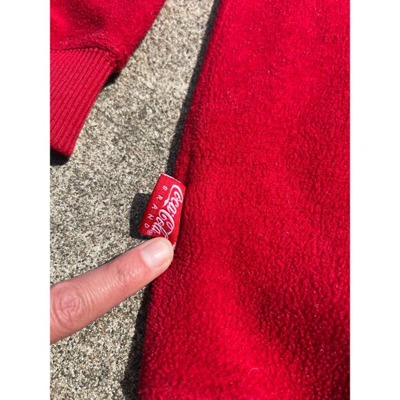 Vtg Coca Cola Brand Sweater Unisex Size XL Embroidered Crewneck Fleece Pullover - Picture 7 of 7